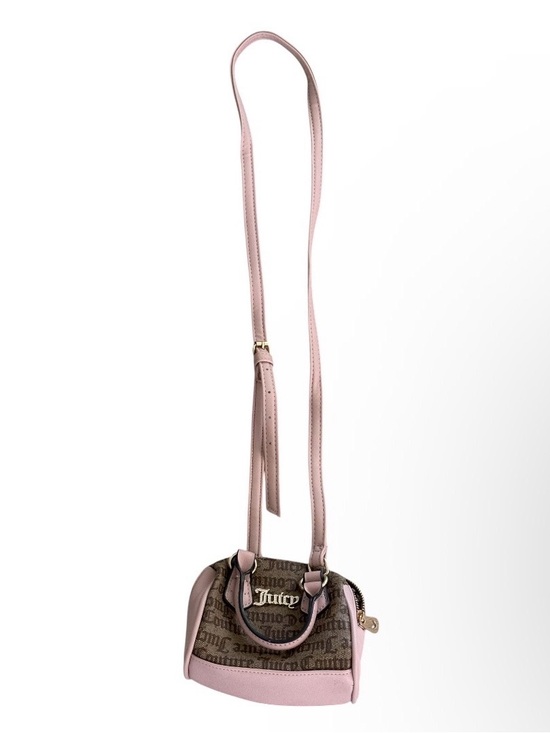 Juicy Couture Handbags - Juicy Couture Brown and Pink Mini Crossbody Satchel